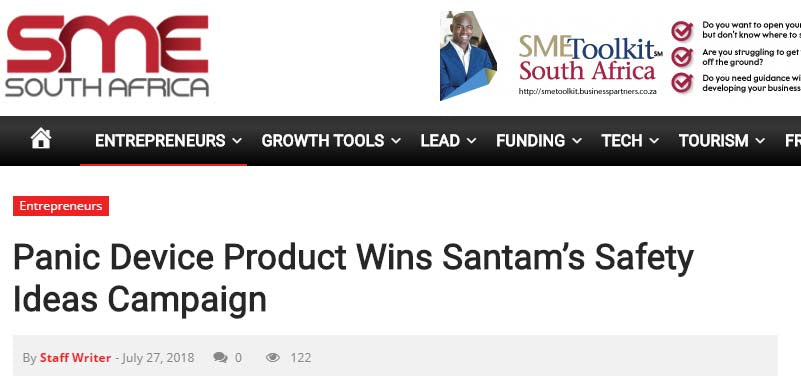 Panic Device Product Wins Santam’s Safety Ideas Campaign